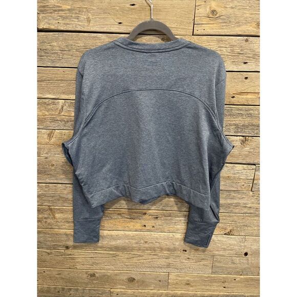 MTA Sport Long Sleeve Crop Top Women's Active Blue Top Size Large‎ - Picture 4 of 4